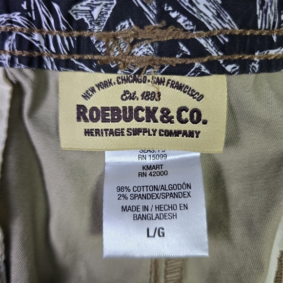 Sears Roebuck & Co Vintage Men’s Camo Jogger Pants Elastic Waist Band Sz Lg - Picture 8 of 9